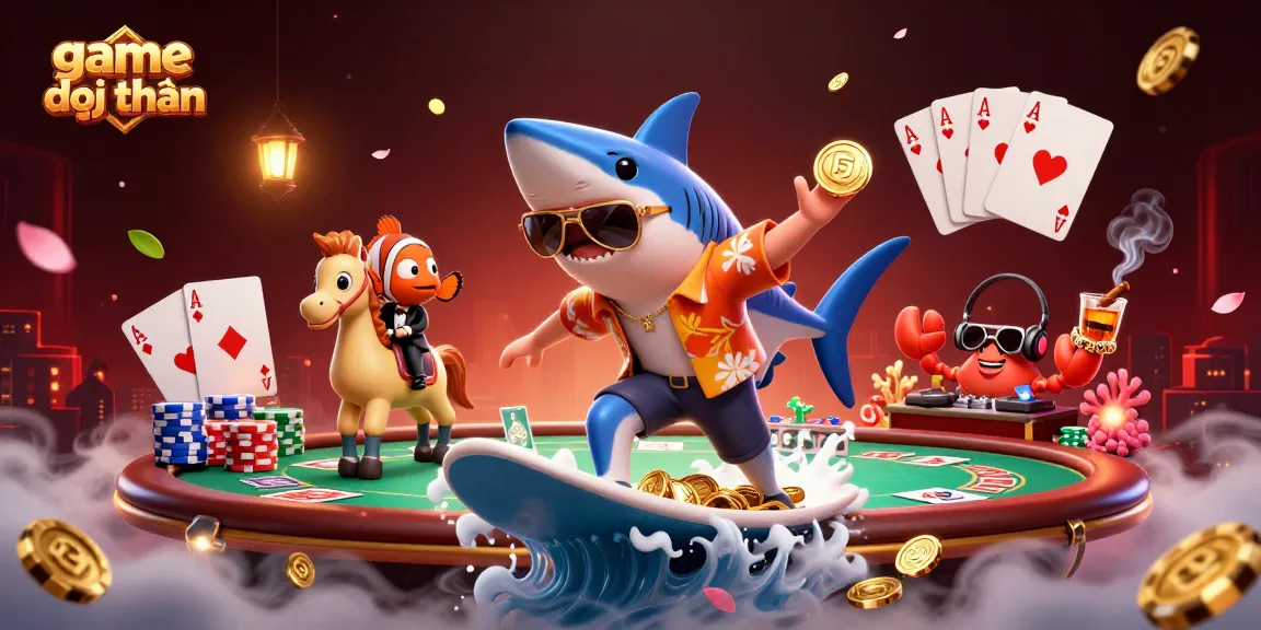 Experience the excitement of game đổi thưởng with vibrant casino elements and dynamic characters.
