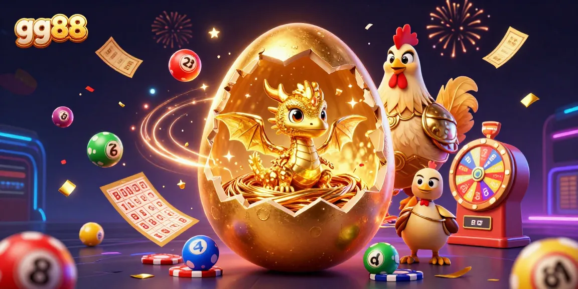 Experience the thrill of gg88 with a golden dragon and dynamic casino elements in this rich 3D illustration.