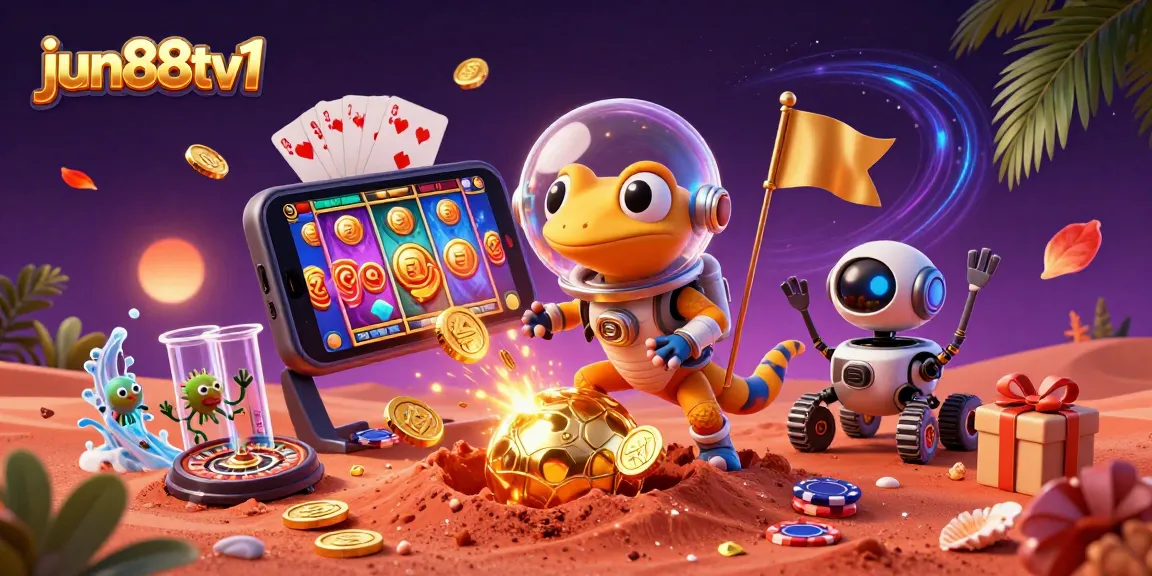 Experience the excitement of slots and games with jun88tv1 in a vibrant, cosmic gambling adventure.