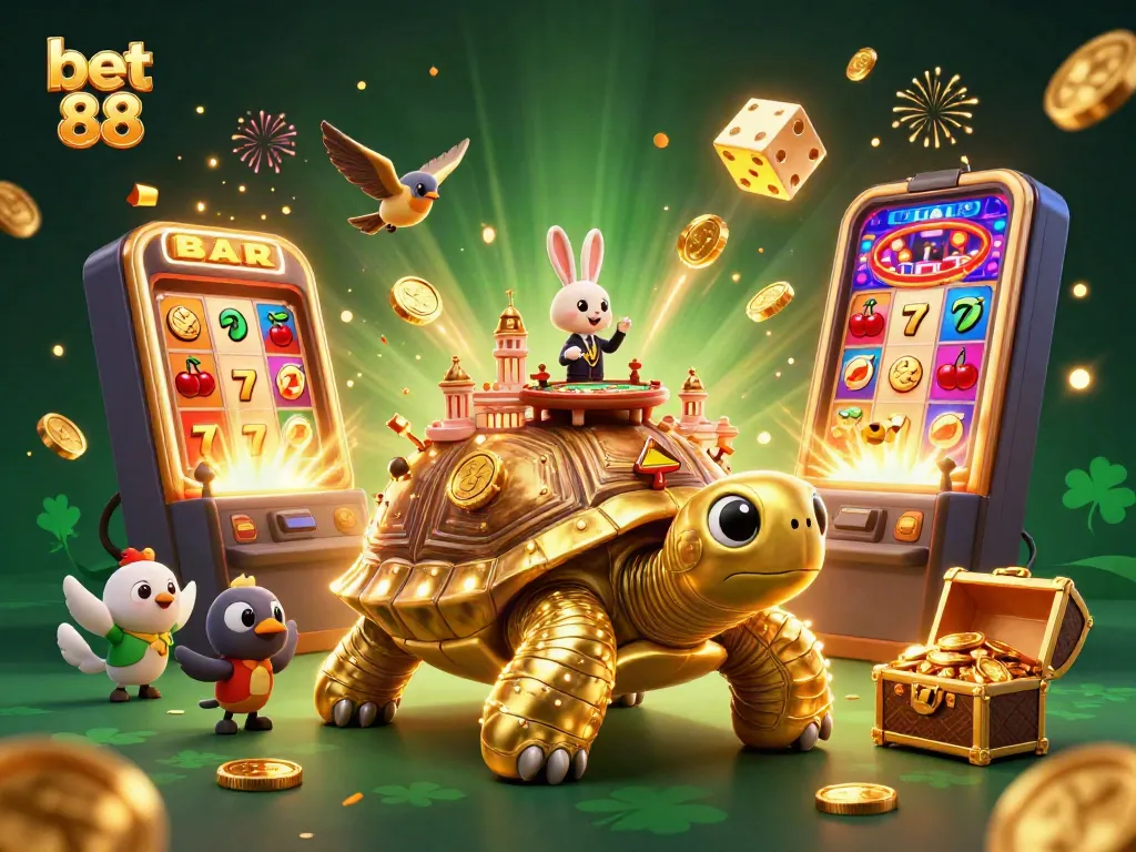 Engage in thrilling casino action with bet 88 featuring vibrant 3D characters and dynamic game elements.