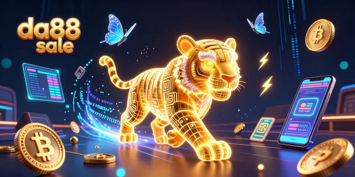Experience the thrill of betting on da88 sale with a vibrant, neon-lit casino scene.