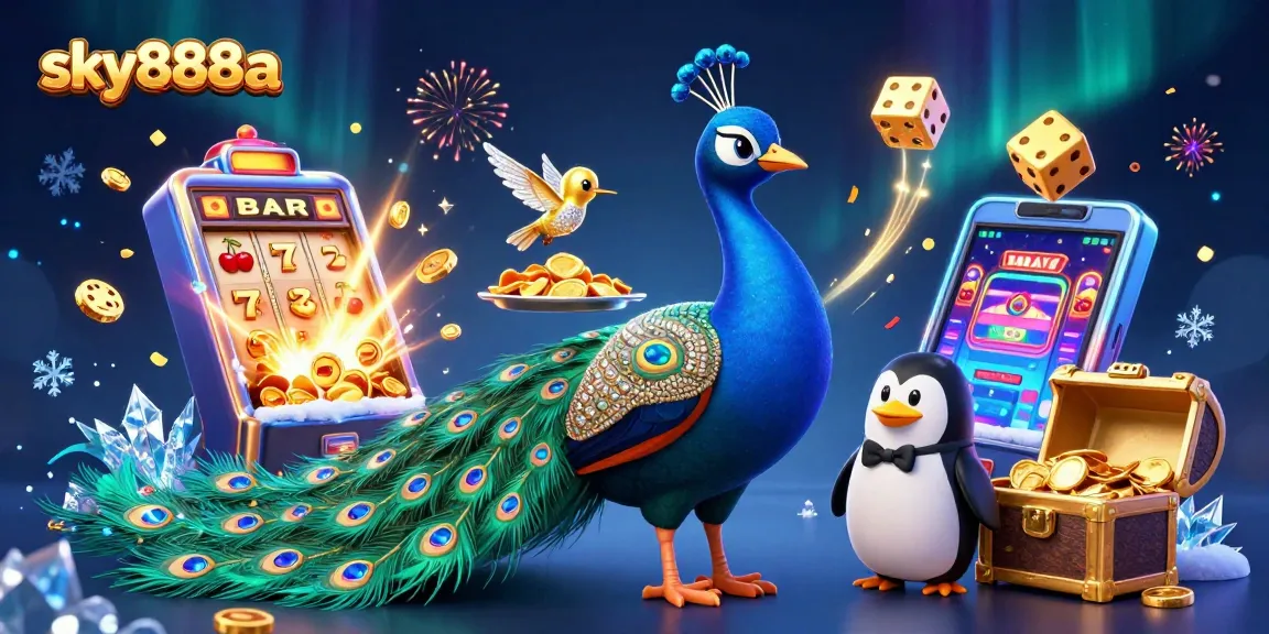 Experience thrilling gameplay at sky888a with a vibrant 3D casino scene showcasing dynamic characters and exciting elements.