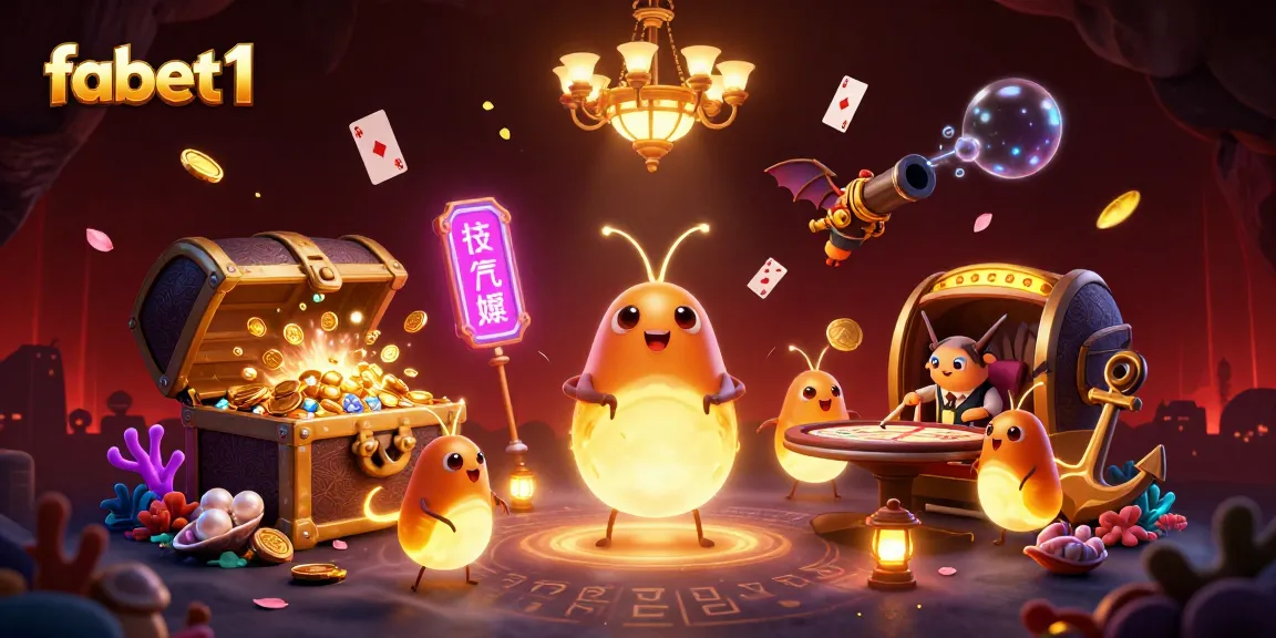 Experience fabet1’s vibrant cave casino scene illuminated by glowworms and a bat dealer.