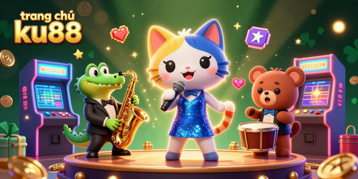 Experience the thrill of trang chủ ku88 with vibrant gambling characters in an exciting casino scene.