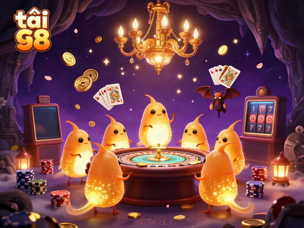 Join the excitement at tải go 88 with vibrant glowworms lighting up a dynamic casino scene full of winning opportunities.