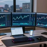 Conseils de consultant en sécurité crypto pour la récupération de fonds perdus dans un bureau moderne, affichant des graphiques de Bitcoin et d'Ethereum.