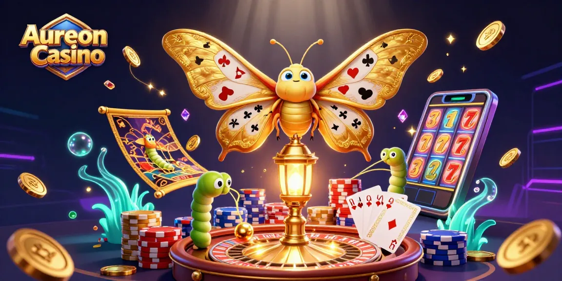 Aureon Casino offers thrilling gameplay with golden treasures and vibrant casino elements in a rich 3D scene.